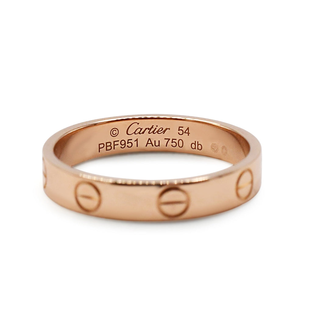 used Cartier 3.6mm Love Ring Size 54 - 18ct Rose Gold