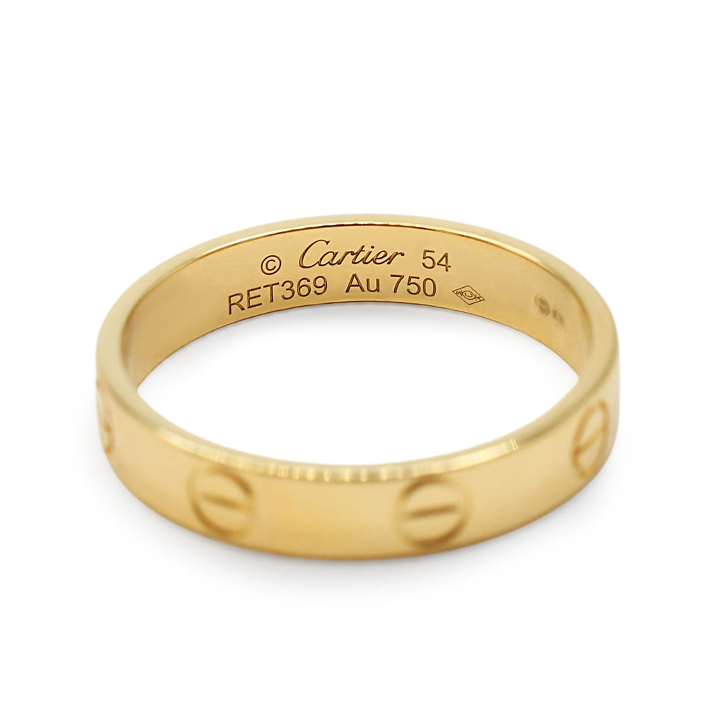 used Cartier 3.6mm Love Ring Size 54 - 18ct Yellow Gold