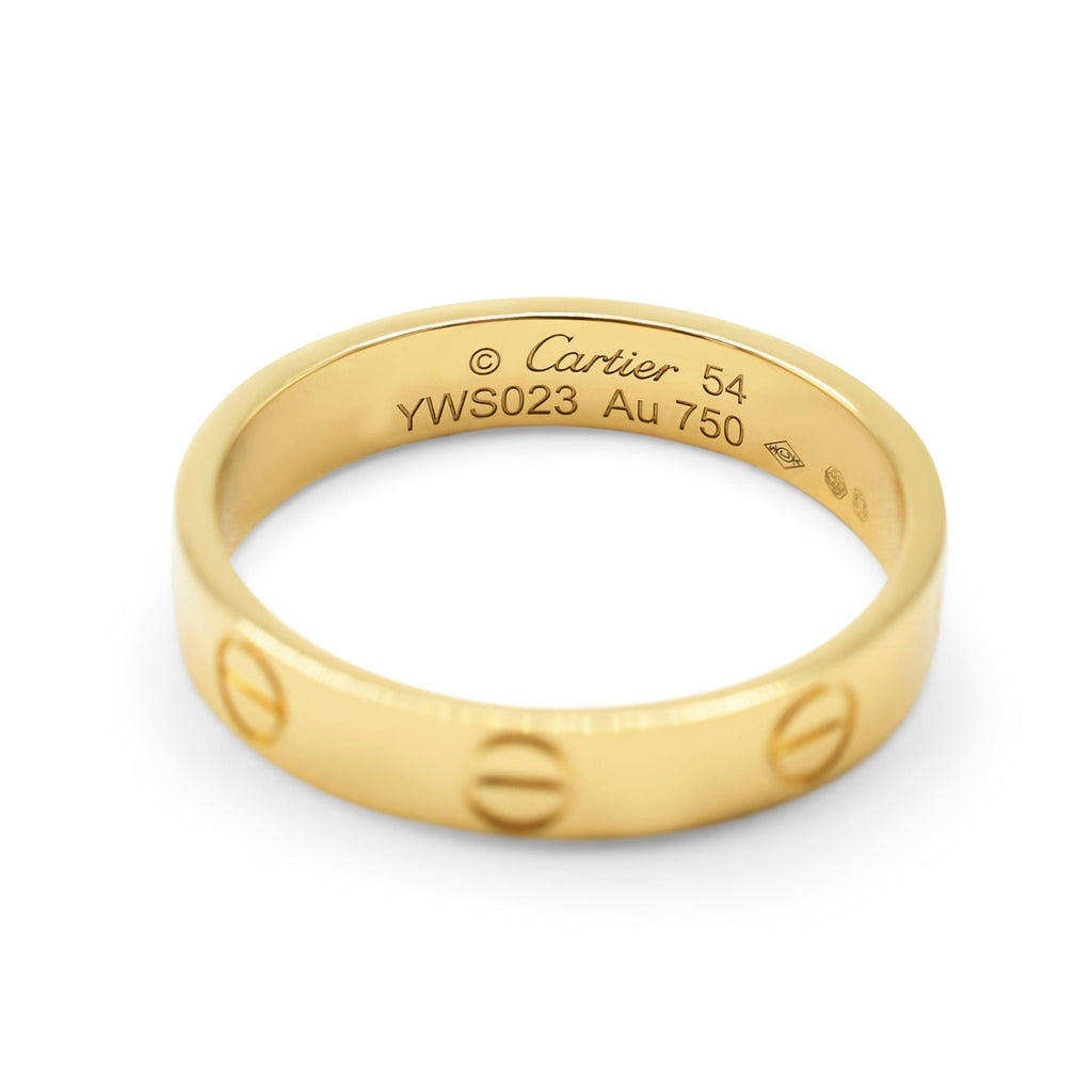 used Cartier 3.6mm Love Ring Size 54 - 18ct Yellow Gold