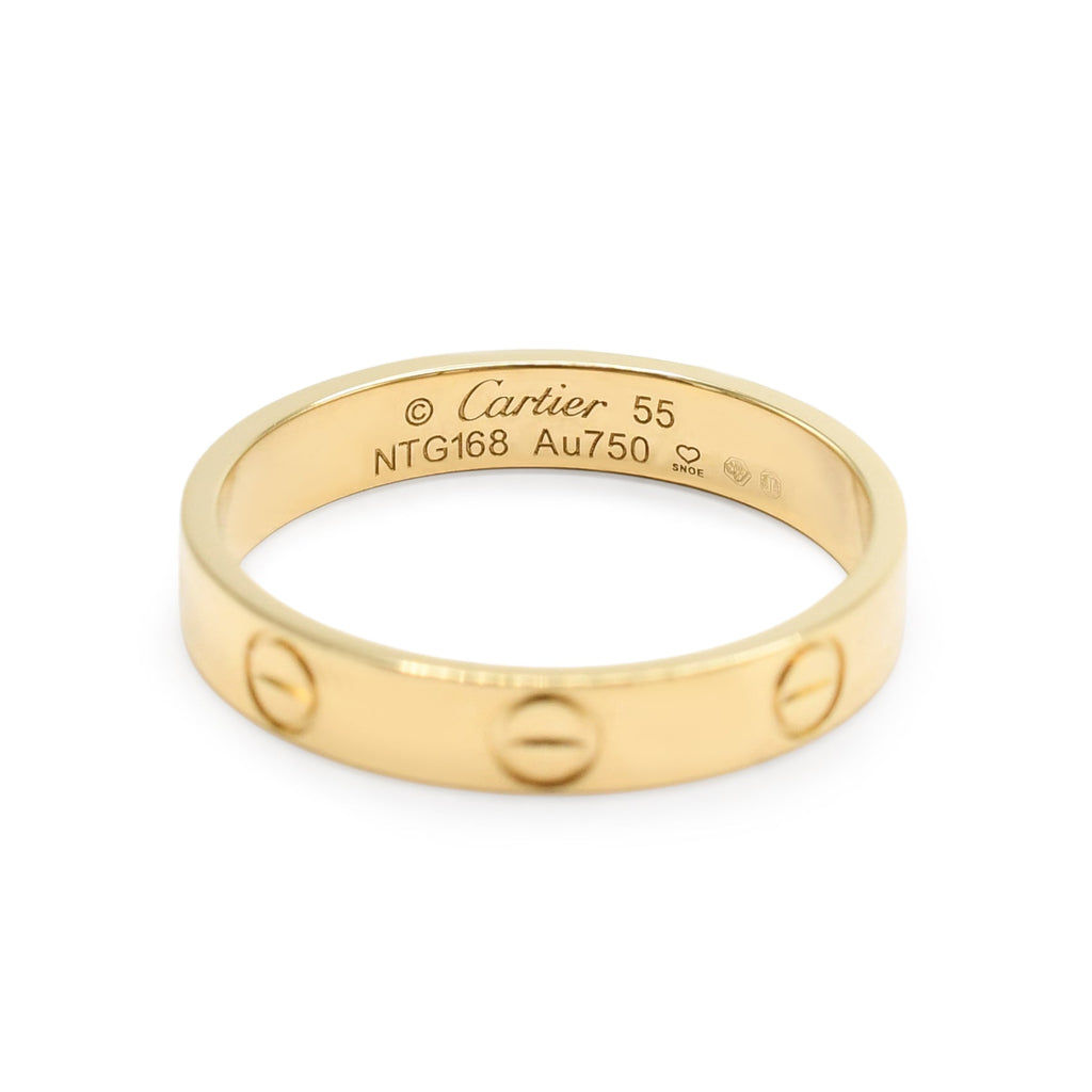 used Cartier 3.6mm Love Ring Size 55 - 18ct Yellow Gold