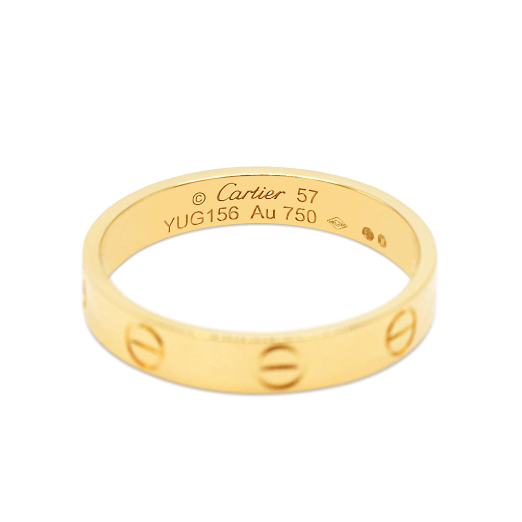 used Cartier 3.6mm Love Ring Size 57 - 18ct Yellow Gold
