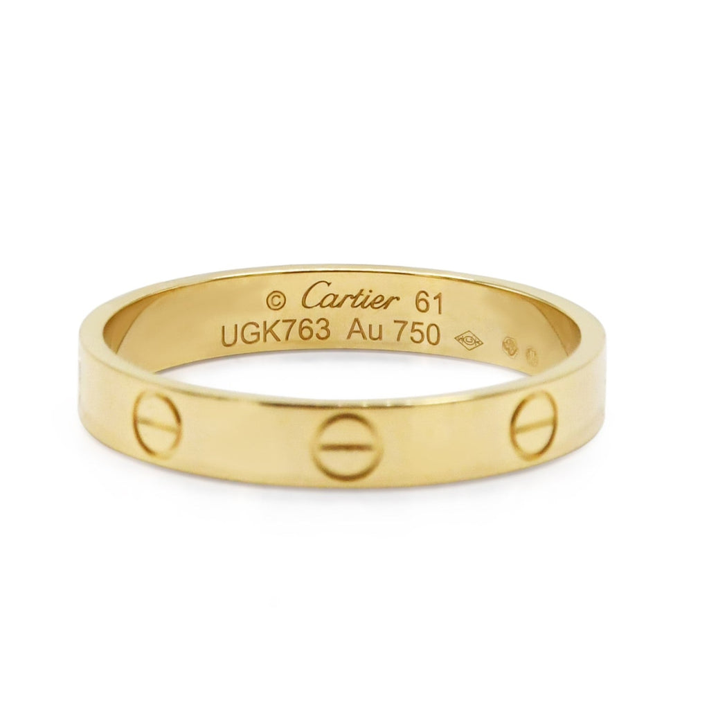 used Cartier 3.6mm Love Ring Size 61 - 18ct Yellow Gold