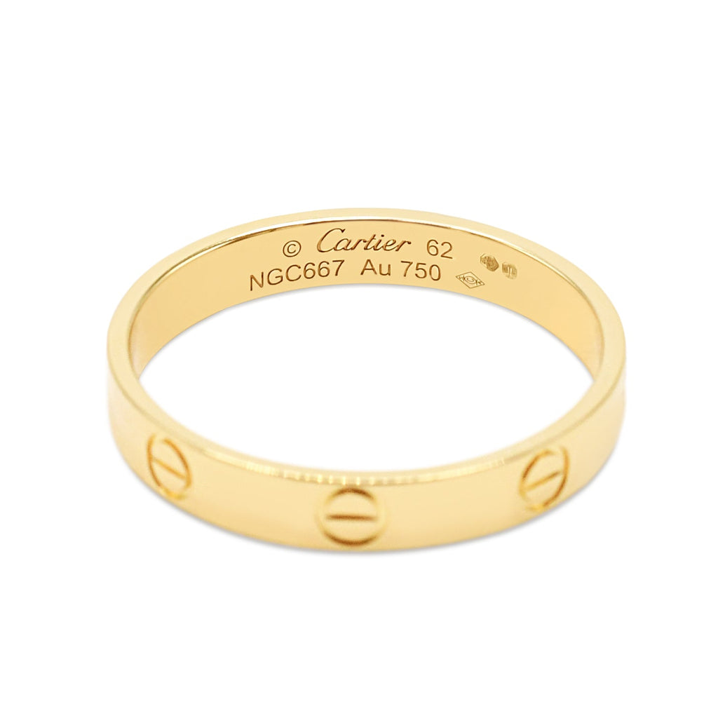 used Cartier 3.6mm Love Ring Size 62 - 18ct Yellow Gold