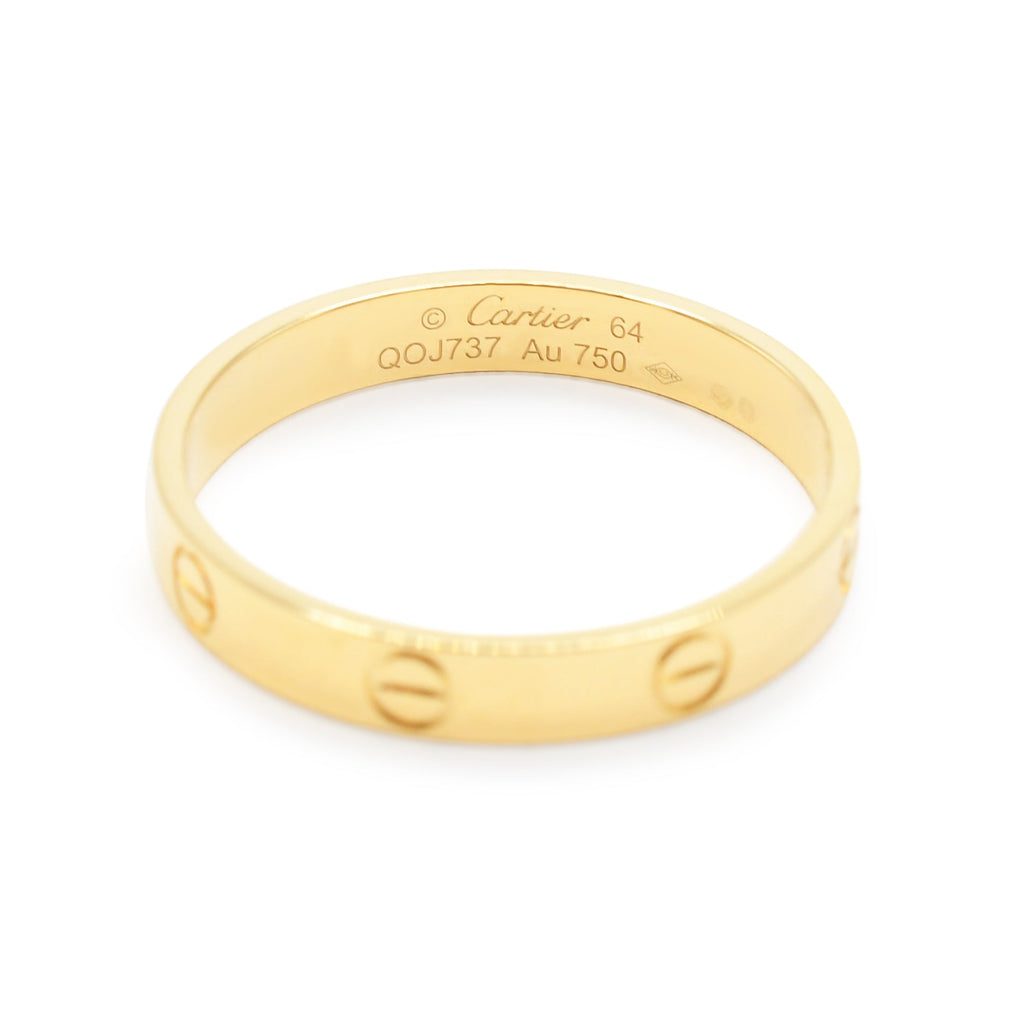 used Cartier 3.6mm Love Ring Size 64 - 18ct Yellow Gold