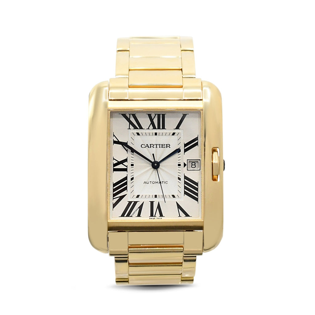 used Cartier 47mm Tank Anglaise XL Automatic Watch - 18ct Yellow Gold