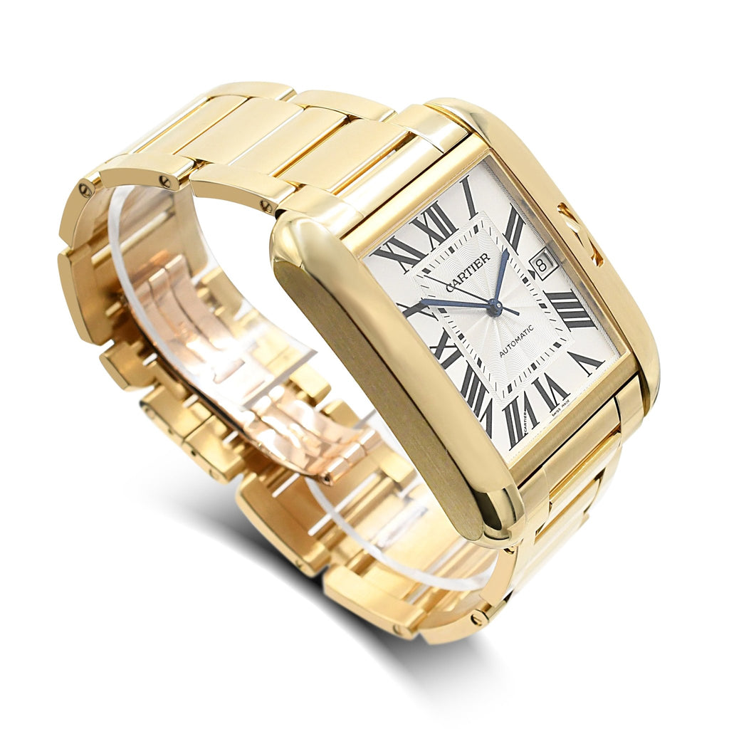 used Cartier 47mm Tank Anglaise XL Automatic Watch - 18ct Yellow Gold