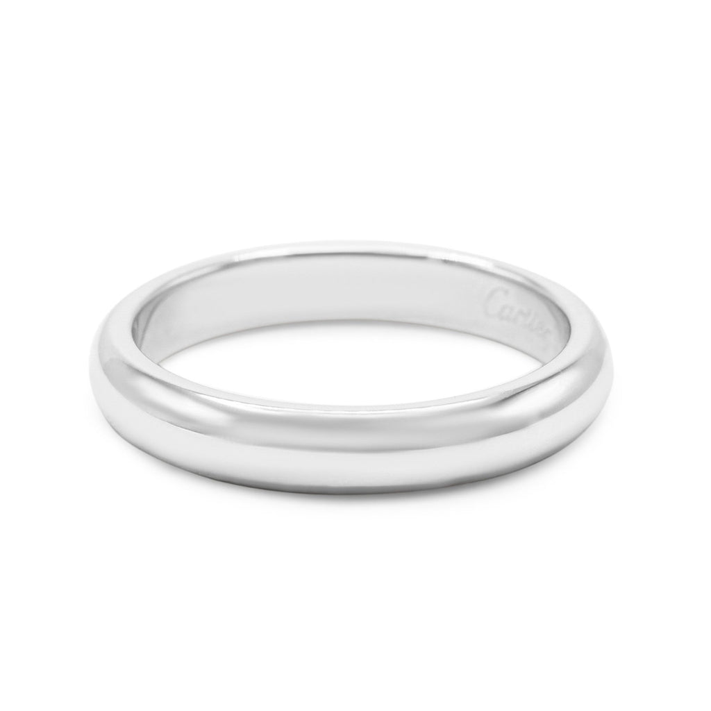 used Cartier 4mm Wedding Band Size 63 - Platinum