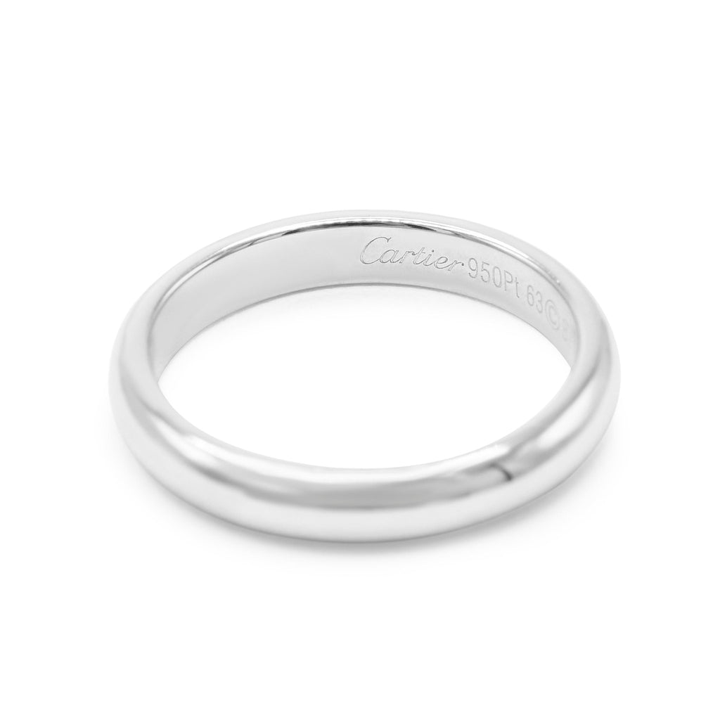 used Cartier 4mm Wedding Band Size 63 - Platinum