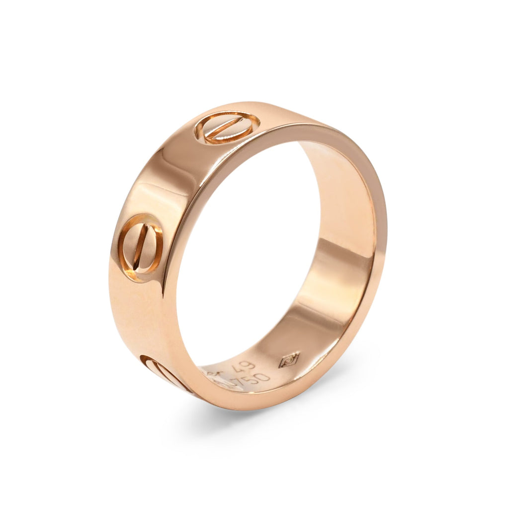 used Cartier 5.5mm Love Ring Size 49 - 18ct Rose Gold