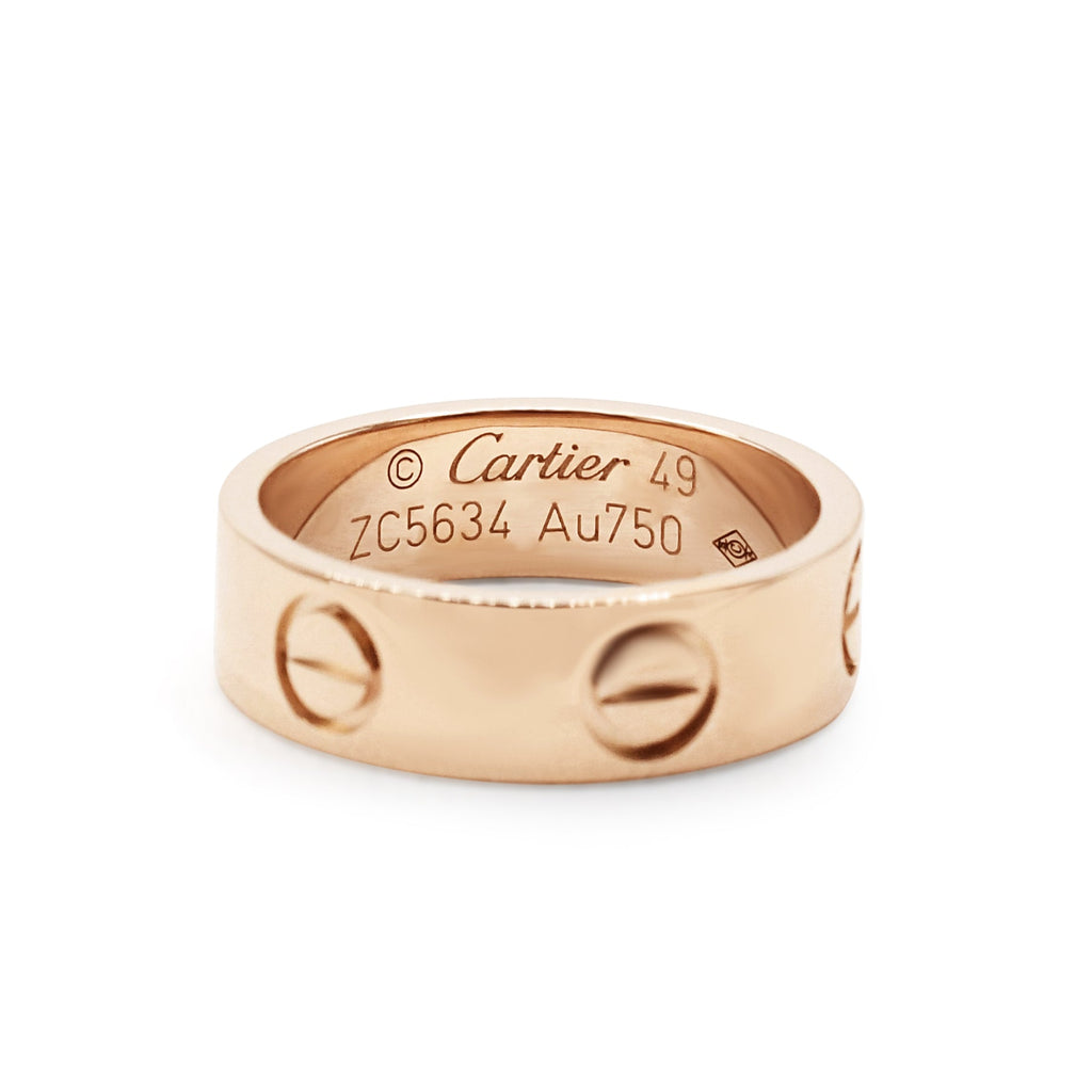 used Cartier 5.5mm Love Ring Size 49 - 18ct Rose Gold