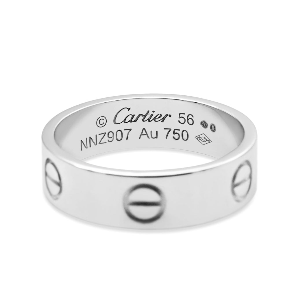 used Cartier 5.5mm Love Ring Size 56 - 18ct White Gold