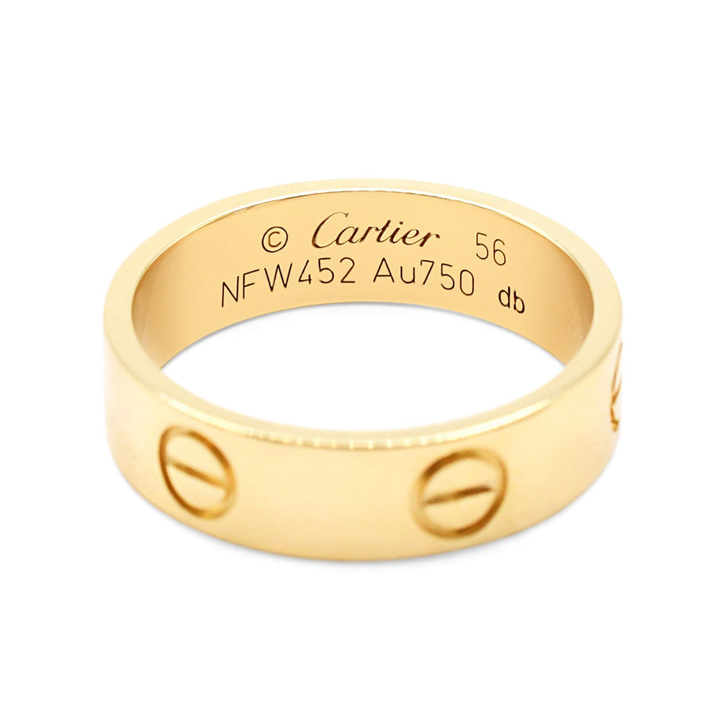 used Cartier 5.5mm Love Ring Size 56 - 18ct Yellow Gold