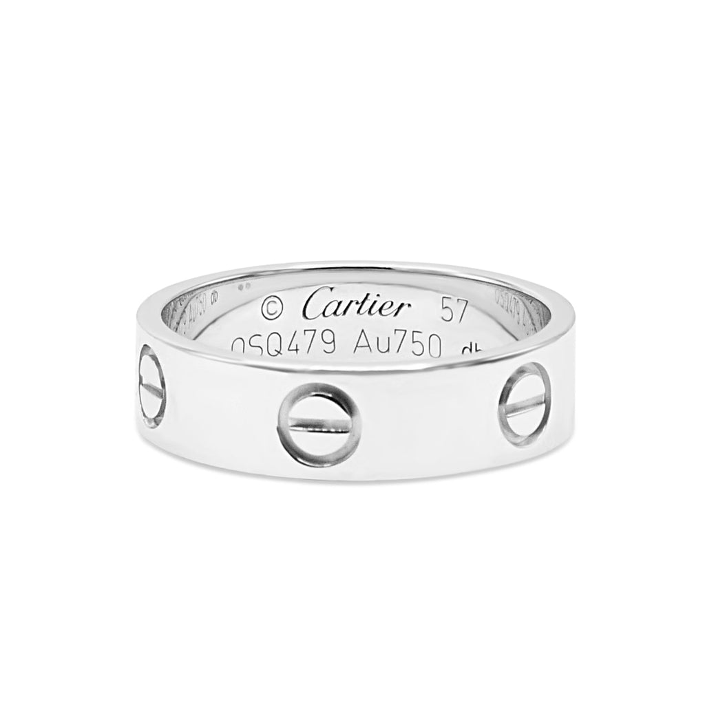 used Cartier 5.5mm Love Ring Size 57 - 18ct White Gold