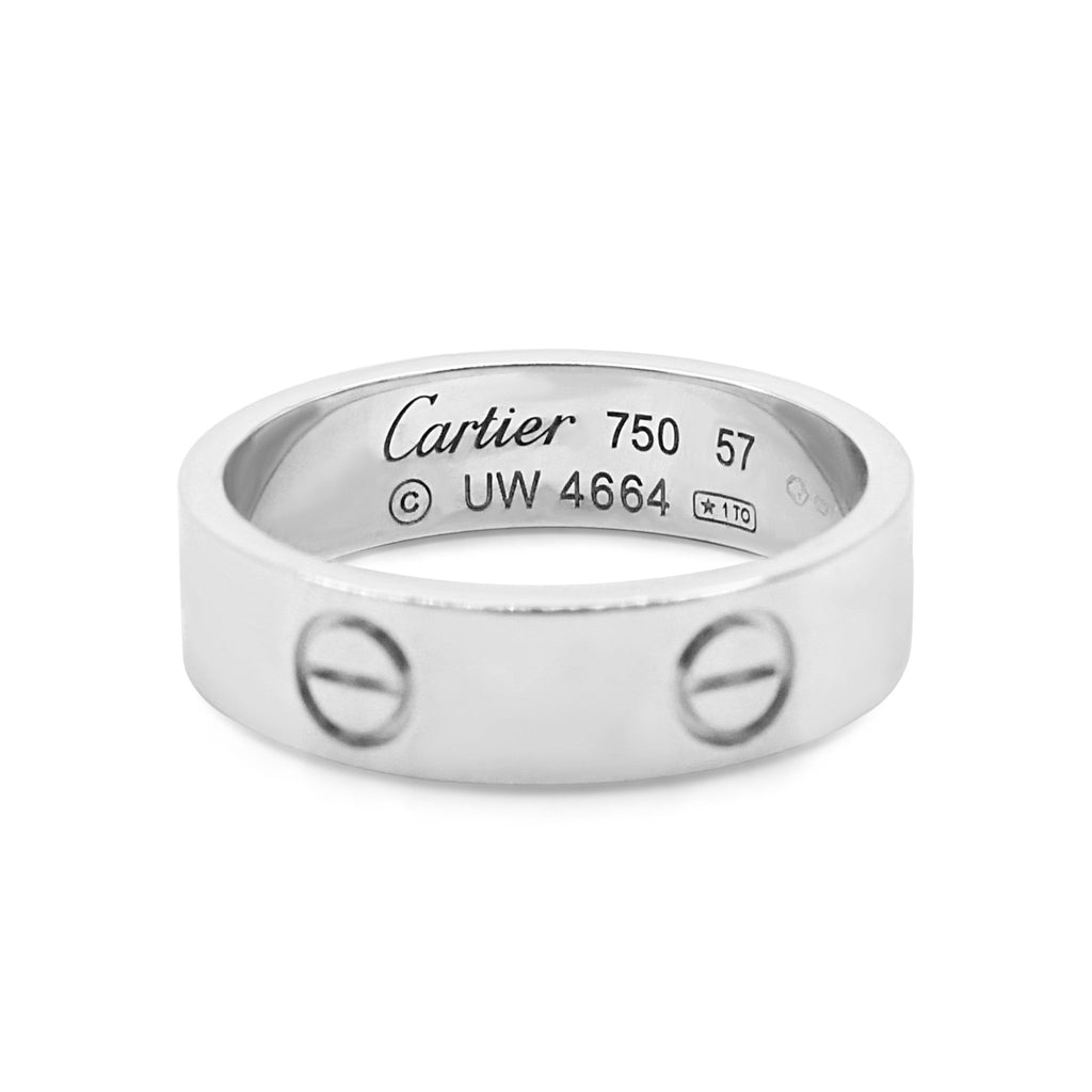 used Cartier 5.5mm Love Ring Size 57 - 18ct White Gold