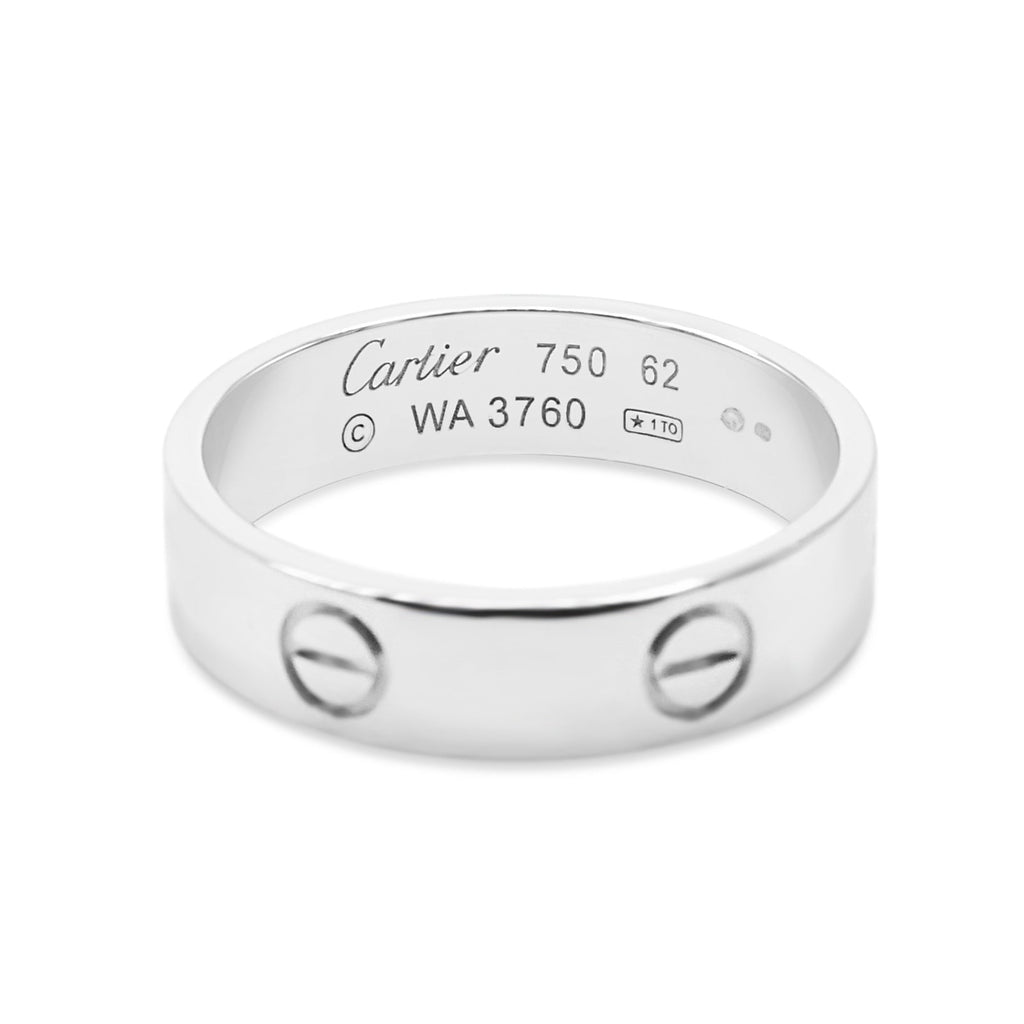 used Cartier 5.5mm Love Ring Size 62 - 18ct White Gold