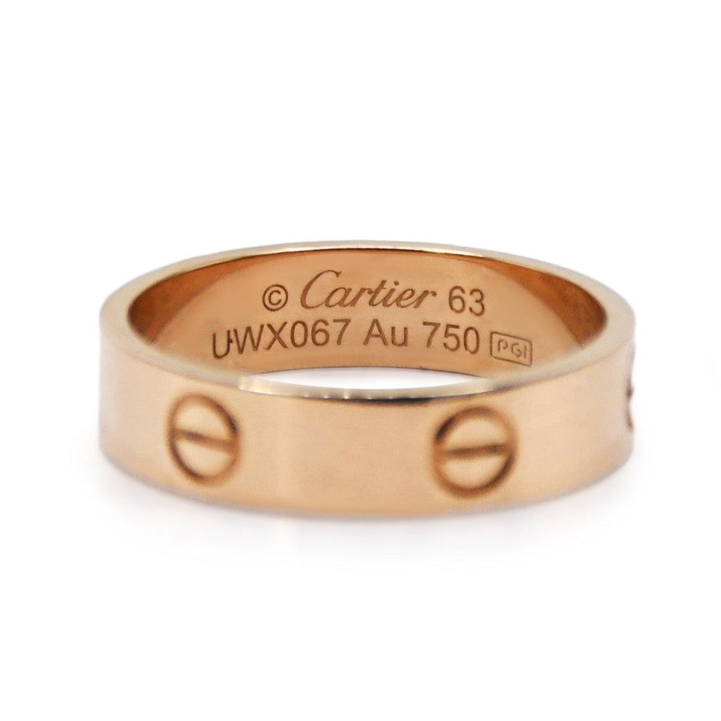 used Cartier 5.5mm Love Ring Size 63 - 18ct Rose Gold