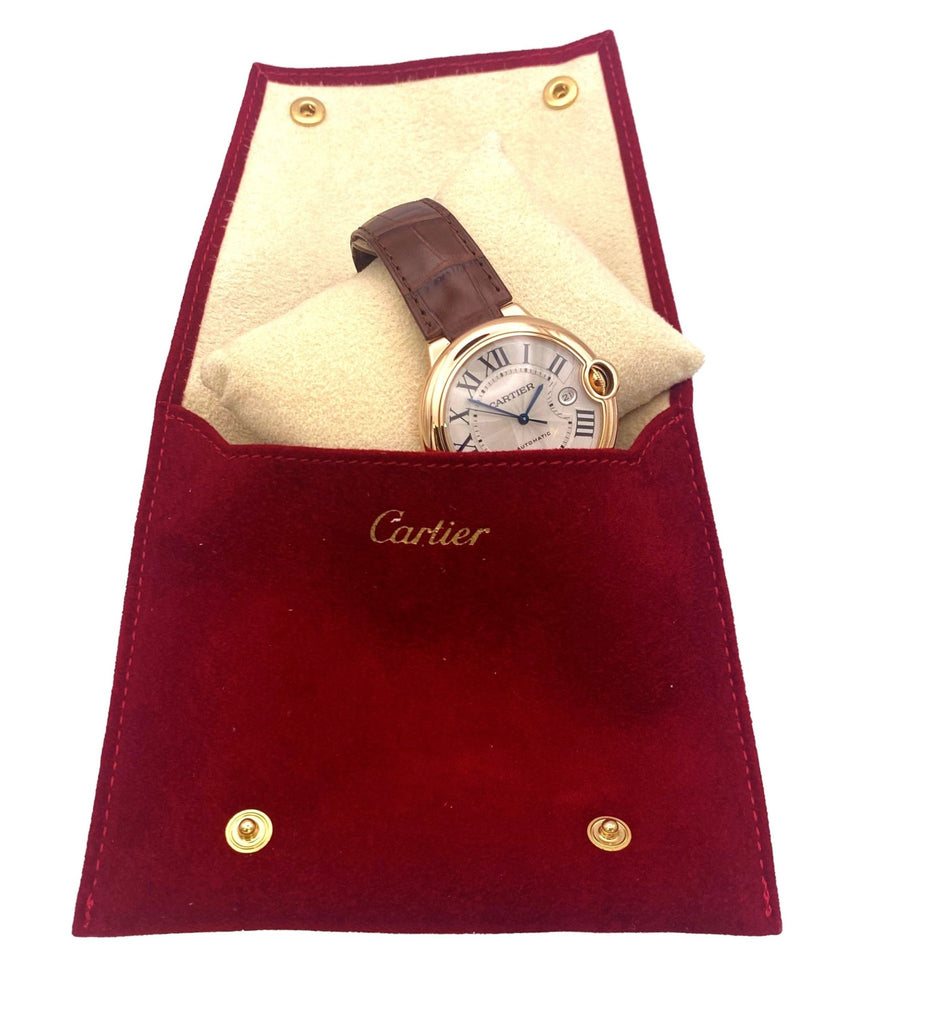 used Cartier Ballon Bleu 42mm 18ct Rose Gold Strap Watch