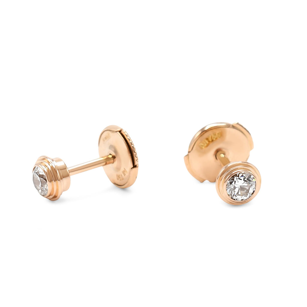 used Cartier d'Amour Stud Earrings, 2 Brilliant - Cut Diamonds, Medium Model