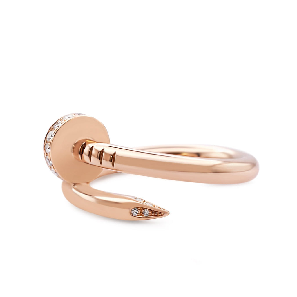 used Cartier Diamond Set Juste Un Clou Ring Size 50 - 18ct Rose Gold