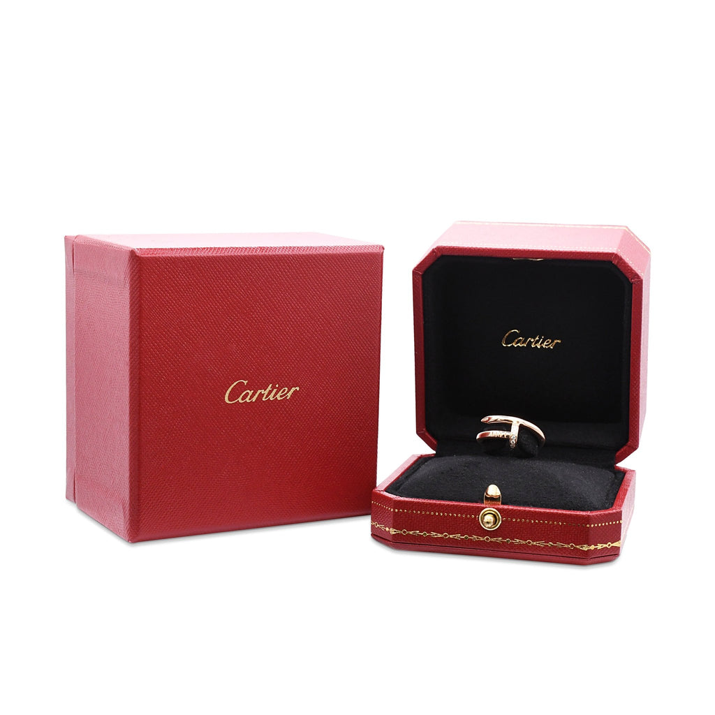 used Cartier Diamond Set Juste Un Clou Ring Size 50 - 18ct Rose Gold