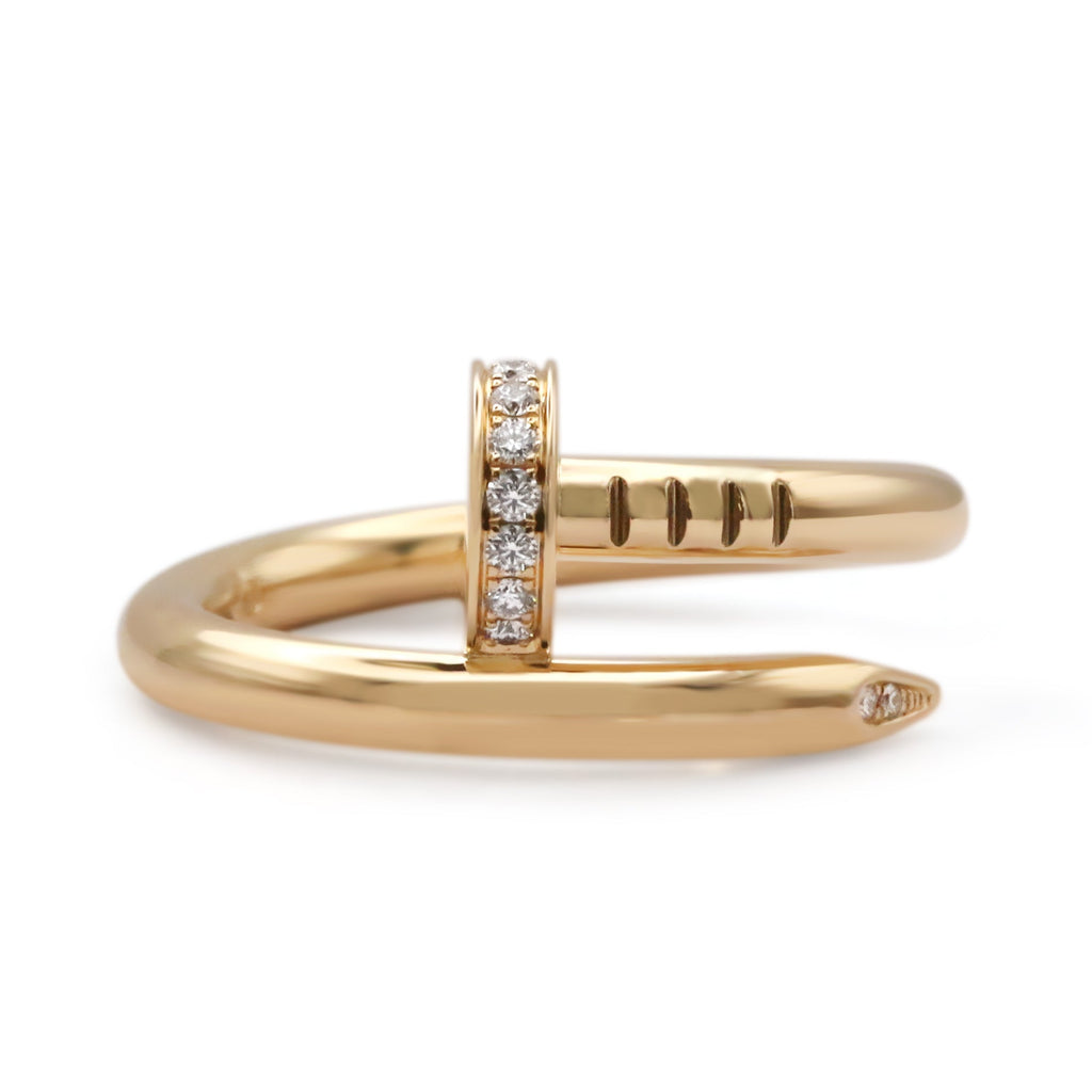 used Cartier Diamond Set Juste Un Clou Ring Size 51 - 18ct Yellow Gold