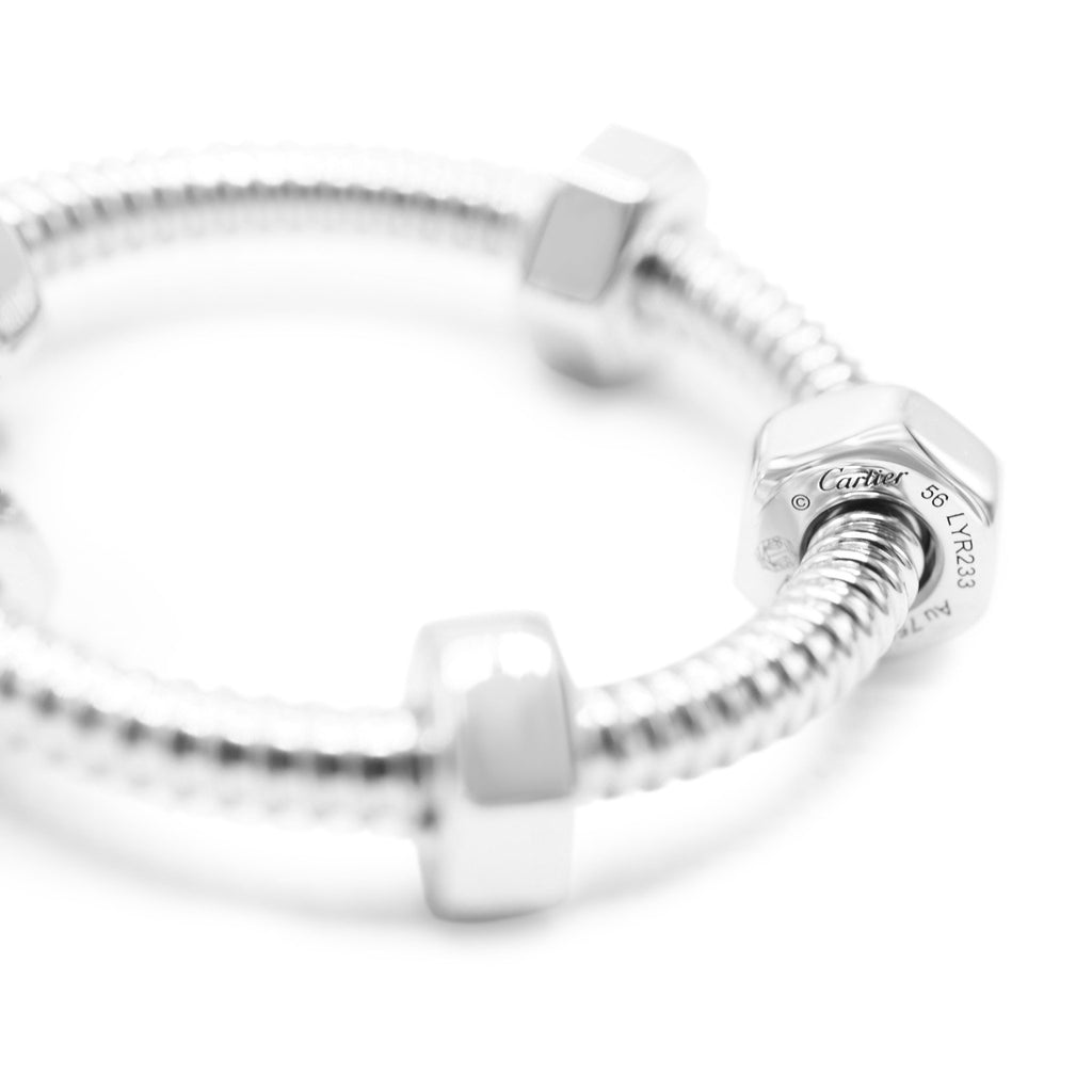 used Cartier Ecrou de Cartier Ring Size 56 - 18ct White Gold