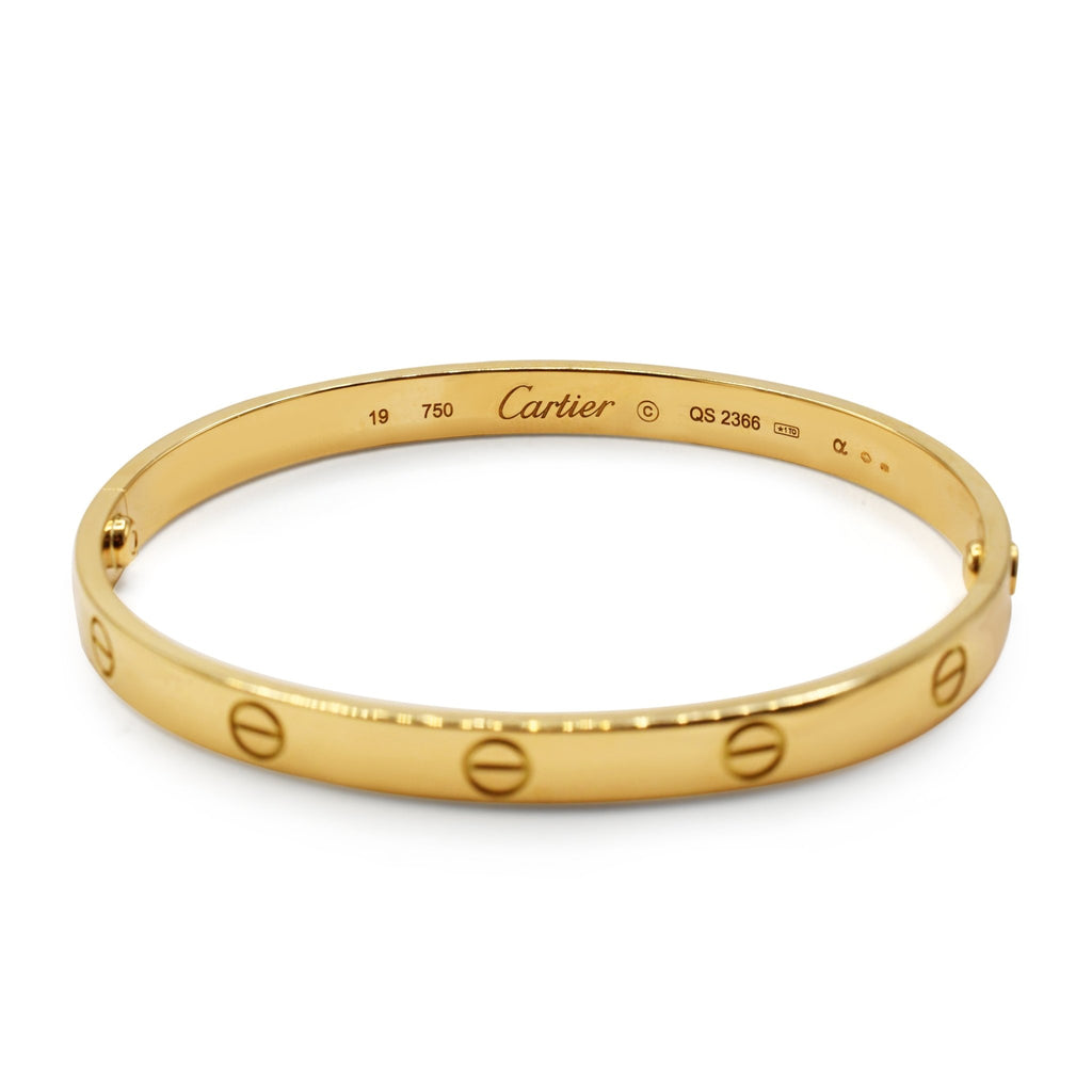 used Cartier Love Bangle 18ct Yellow Gold - Size 19