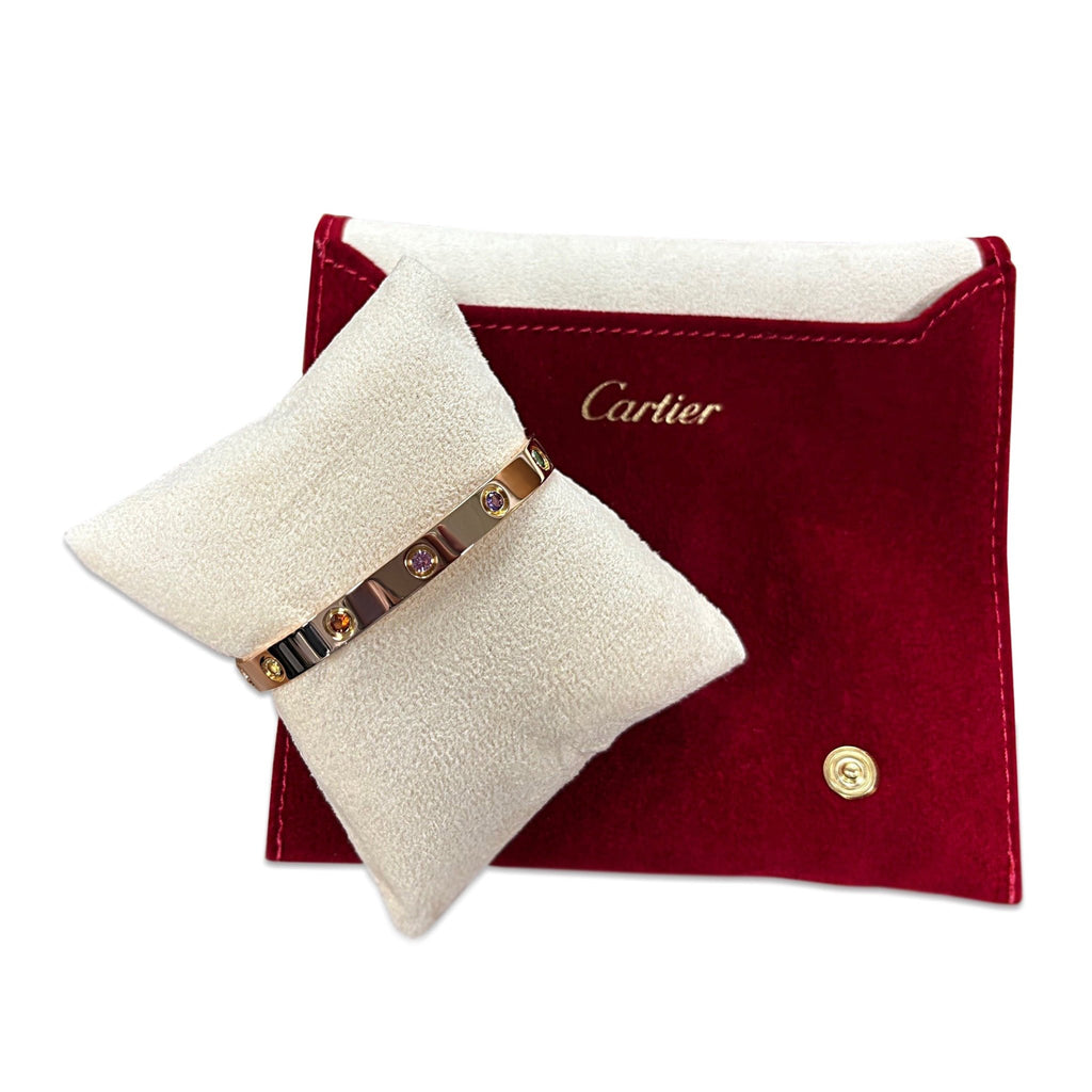 used Cartier Love Bangle Classic Model Size 17 - 18ct Rose Gold
