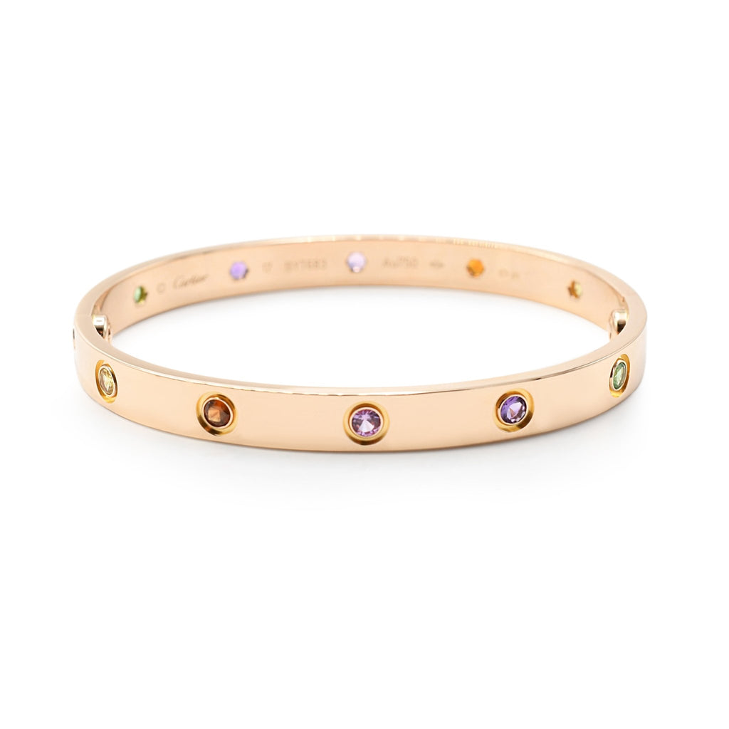used Cartier Love Bangle Classic Model Size 17 - 18ct Rose Gold