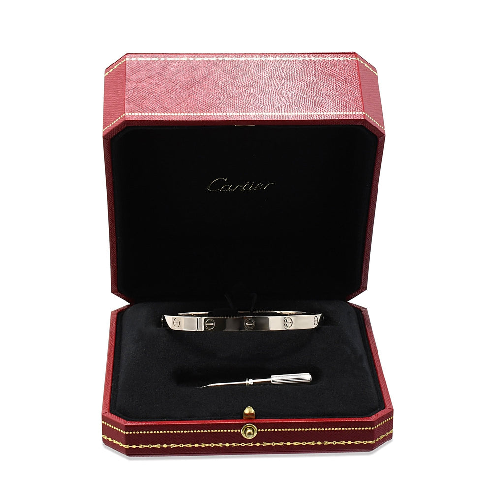 used Cartier Love Bangle Classic Model, Size 20 - 18ct White Gold