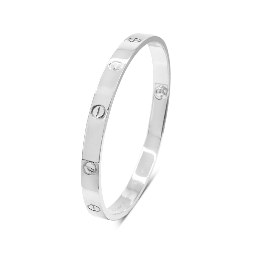 used Cartier Love Bangle Classic Model, Size 20 - 18ct White Gold