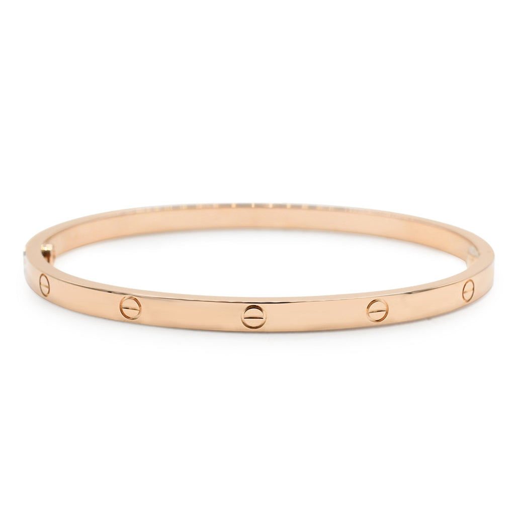 used Cartier Love Bangle Size 17 - 18ct Rose Gold