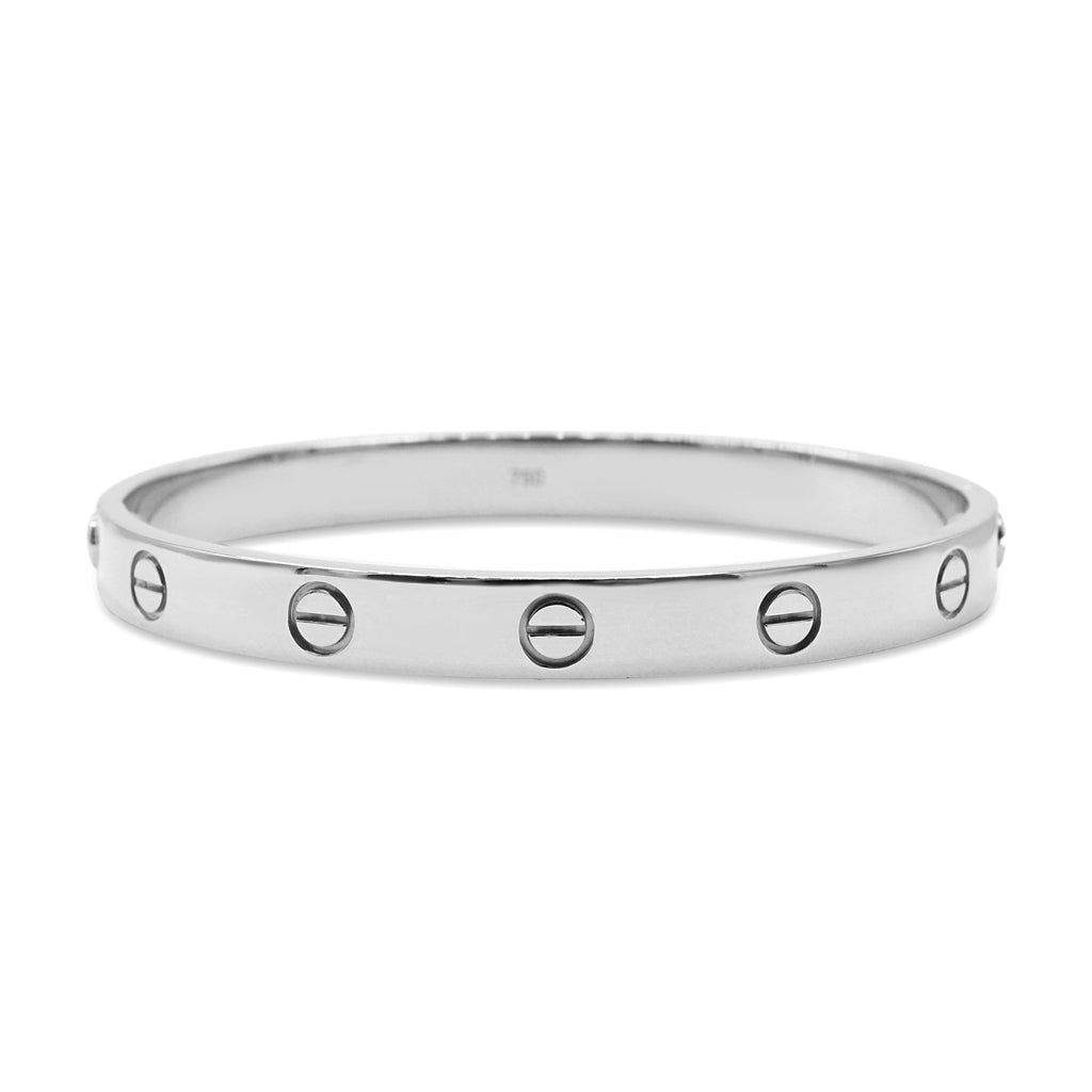 used Cartier Love Bangle Size 17 - 18ct White Gold