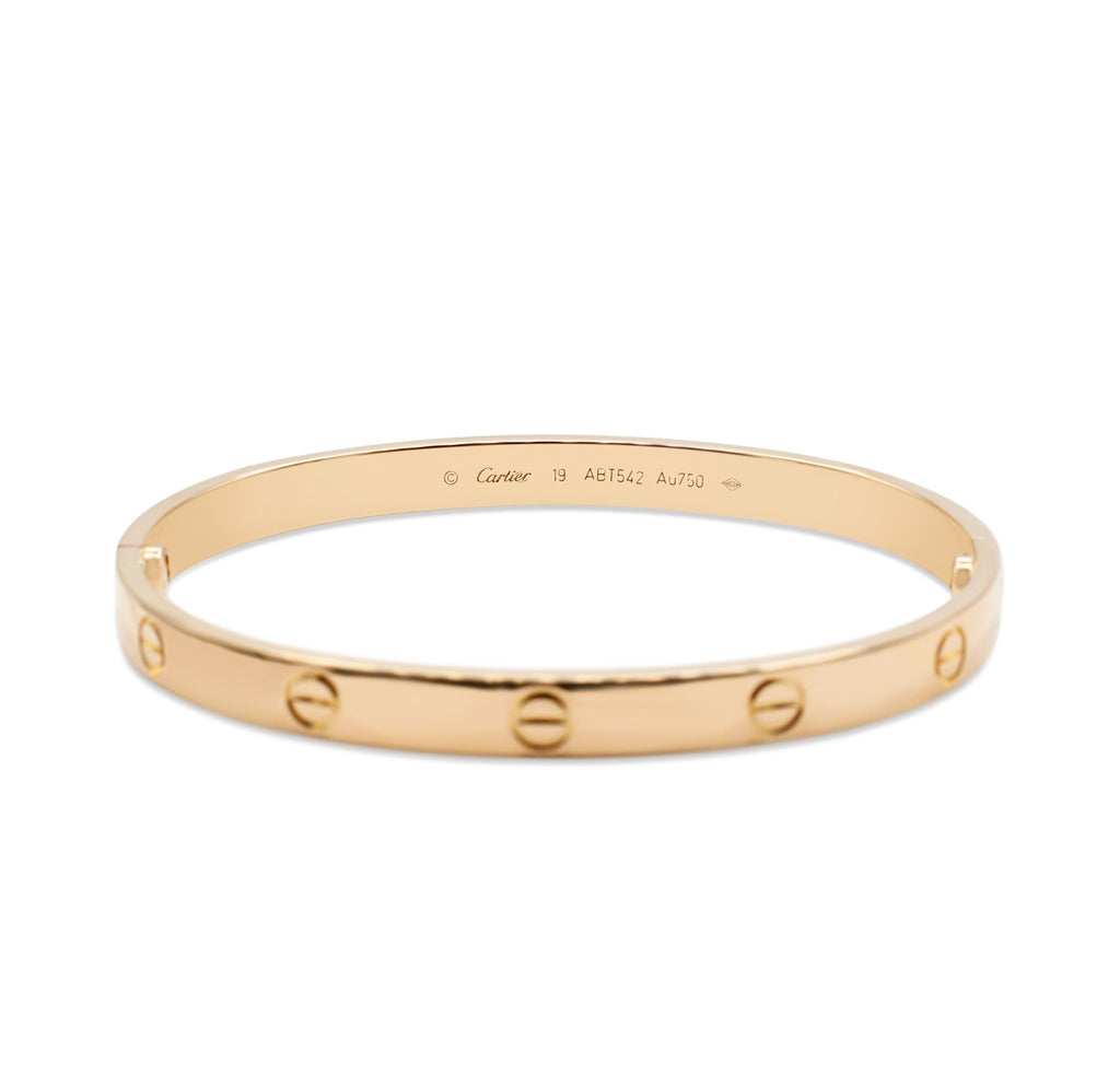 used Cartier Love Bangle Size 19 - 18ct Rose Gold