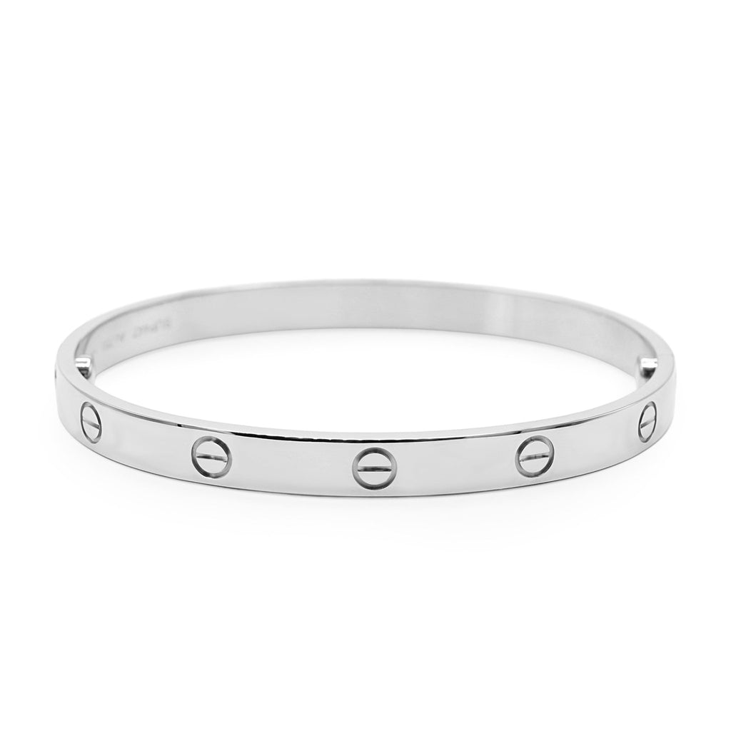 used Cartier Love Bangle Size 19 - 18ct White Gold