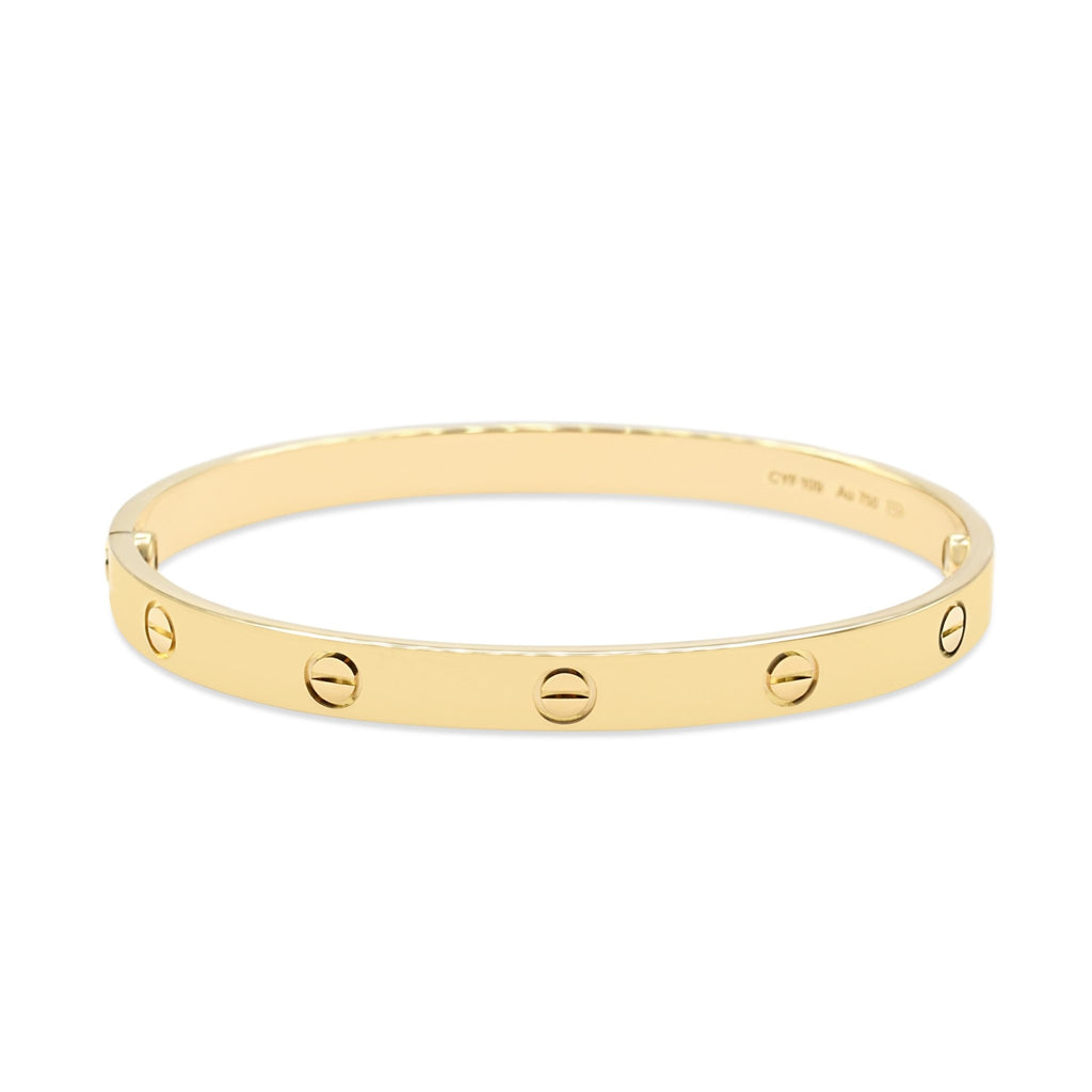 used Cartier Love Bangle Size 19 - 18ct Yellow Gold