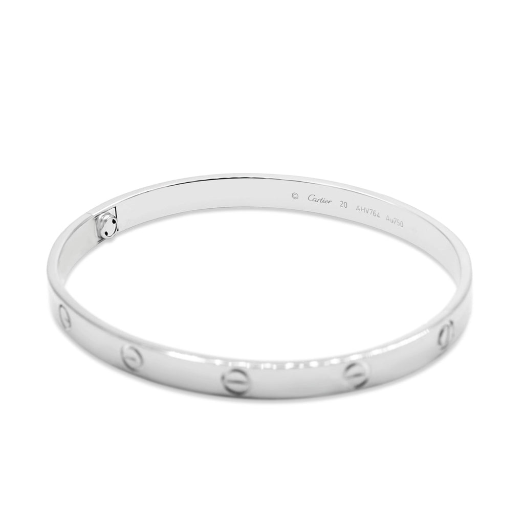 used Cartier Love Bangle Size 20 - 18ct White Gold