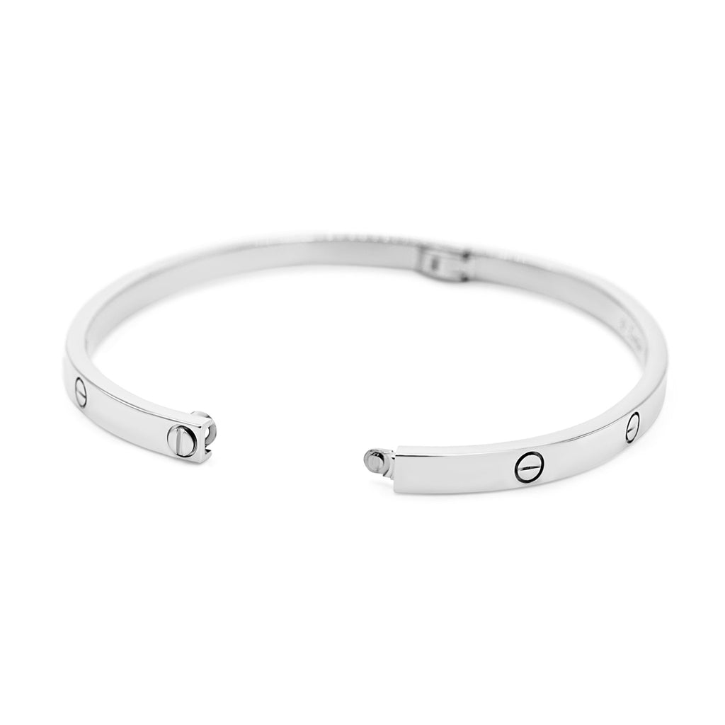 used Cartier Love Bangle Small Model 18ct White Gold - Size 16