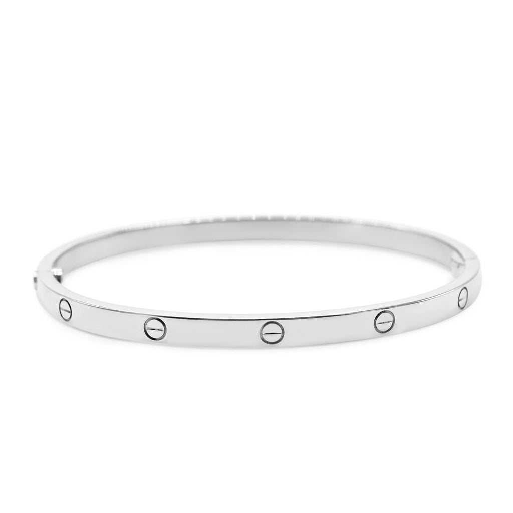 used Cartier Love Bangle Small Model 18ct White Gold - Size 16