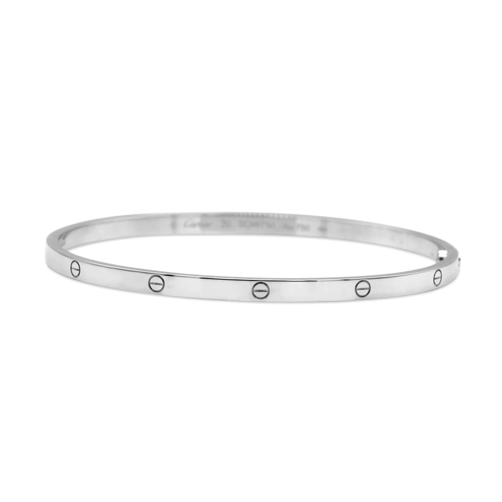 used Cartier Love Bangle Small Model 18ct White Gold - Size 20