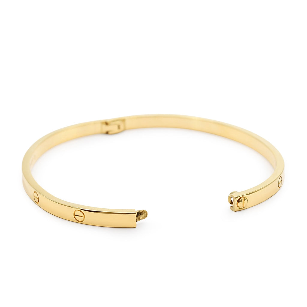 used Cartier Love Bangle Small Model 18ct Yellow Gold - Size 17