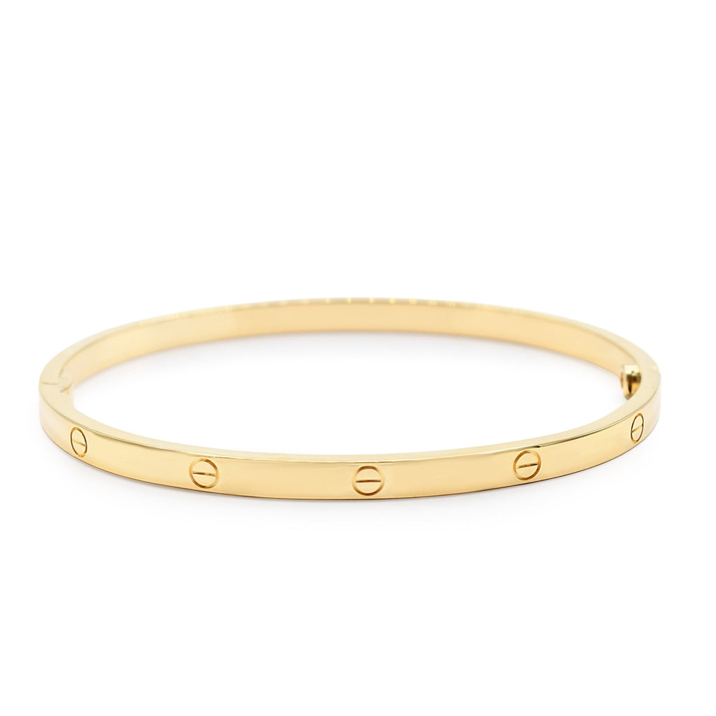 used Cartier Love Bangle Small Model 18ct Yellow Gold - Size 17