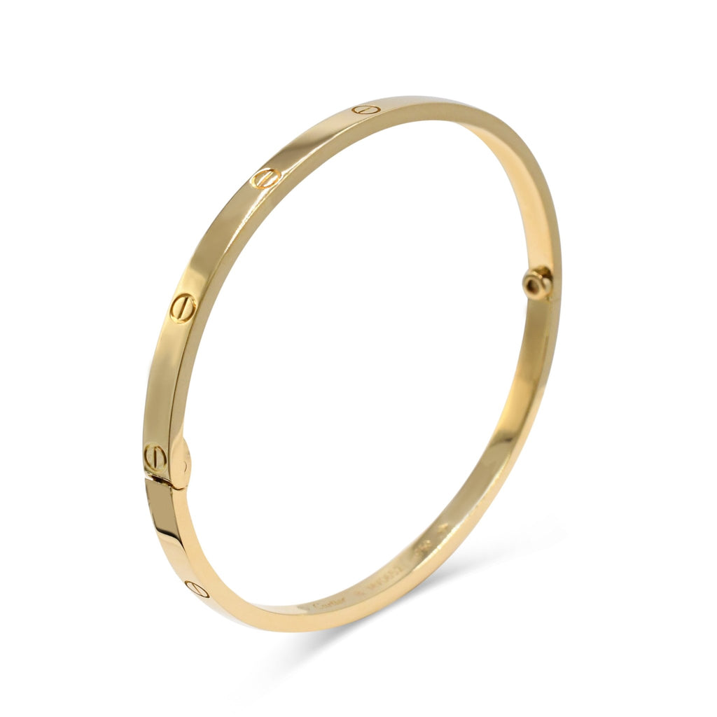 used Cartier Love Bangle, Small Model Size 18 - 18ct Yellow Gold