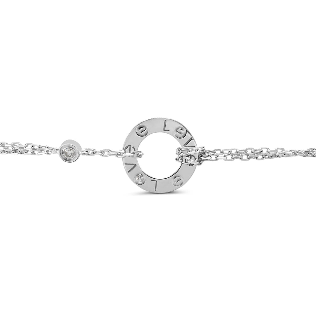 used Cartier LOVE Bracelet, On Chain, 2 Diamonds - 18ct White Gold