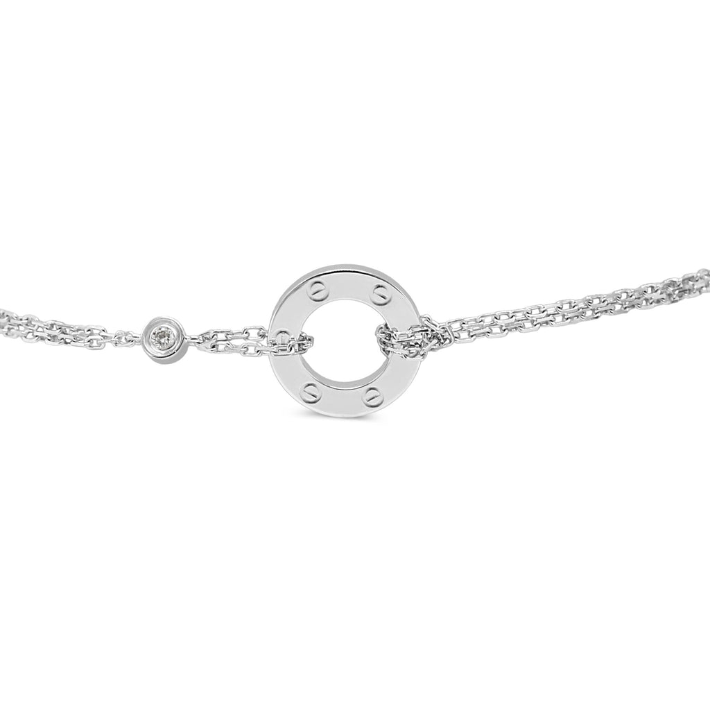 used Cartier LOVE Bracelet, On Chain, 2 Diamonds - 18ct White Gold