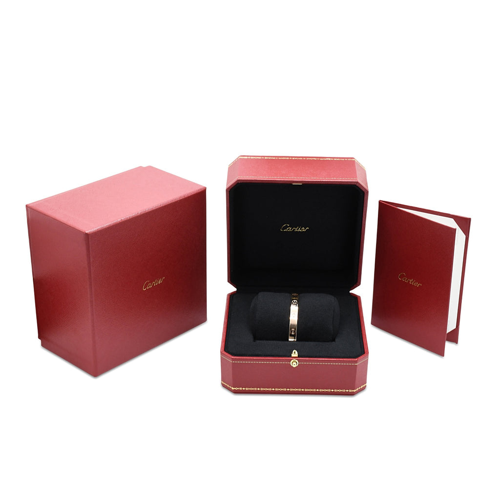 used Cartier Love Cuff Bangle Size 18 - 18ct Rose Gold