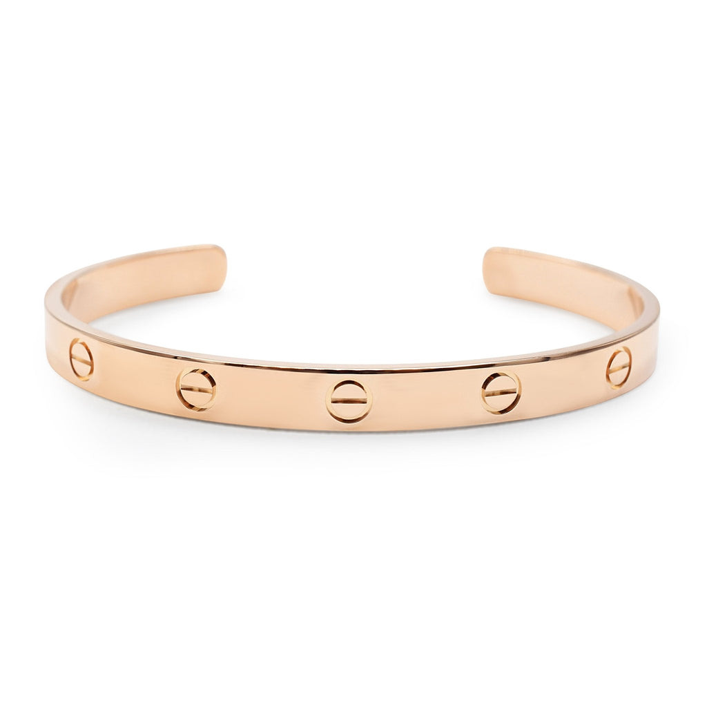 used Cartier Love Cuff Bangle Size 18 - 18ct Rose Gold