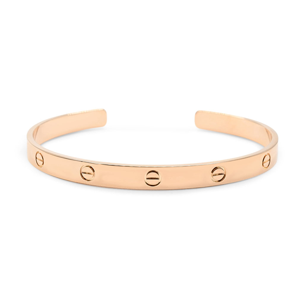 used Cartier Love Cuff Bangle Size 21 - 18ct Rose Gold