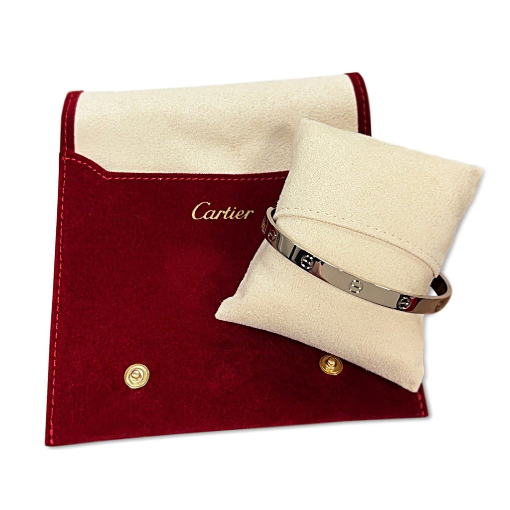 used Cartier Love Cuff Bangle Size 21 - 18ct White Gold