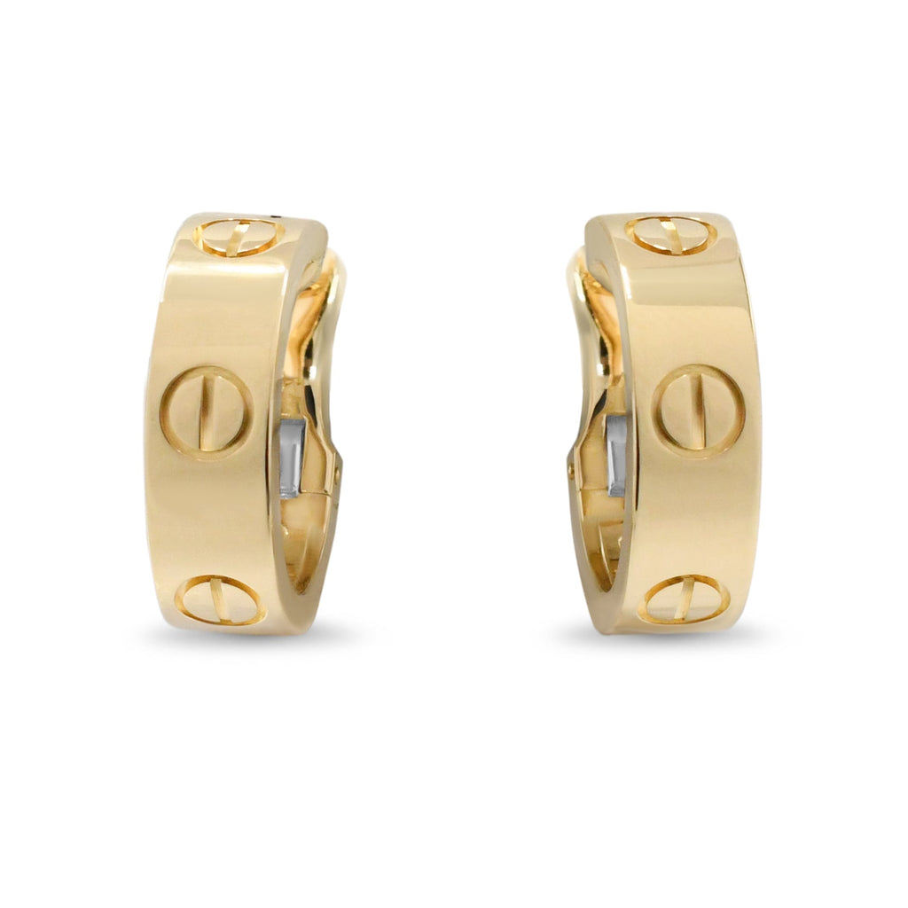 used Cartier Love Hoop Earrings Classic Model 5.7mm - 18ct Yellow Gold